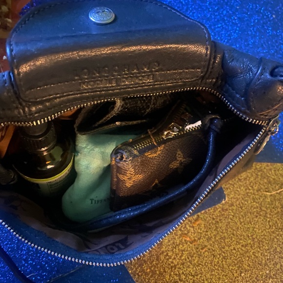 SOLD LONGCHAMP BUTTERY BLACK RARE LEATHER MINI CROSSBODY Bag GORG EDGY - Picture 11 of 16